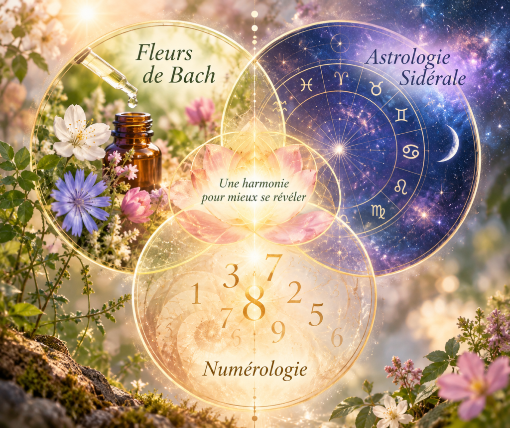 Fleurs de Bach astrologie et numérologie réunies pour illustrer l’alchimie du Thème Floral