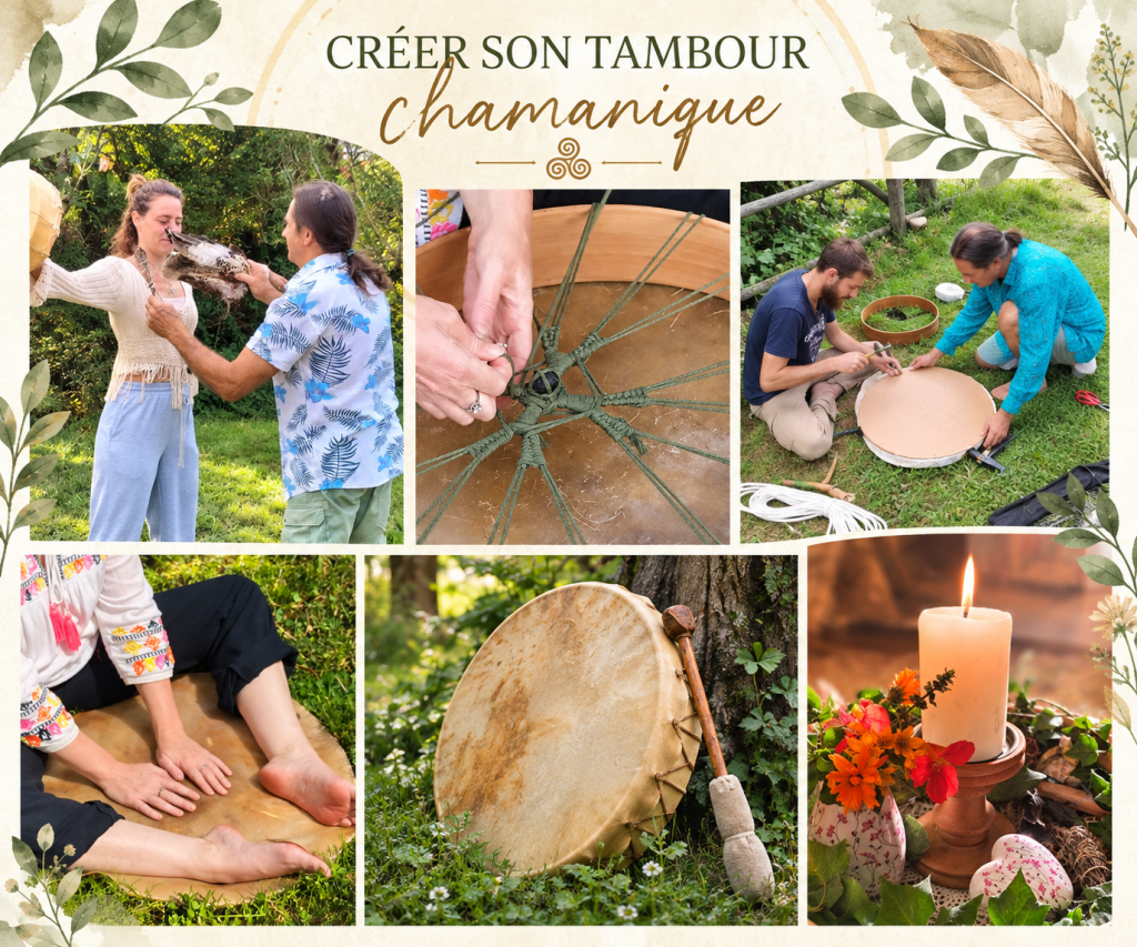 ambour chamanique dans la nature pour un atelier de création en Bourgogne dans l'Yonne 89